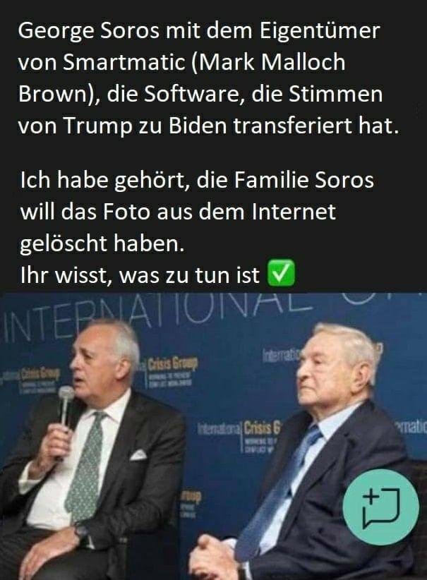 George Soros und Mark Malloch Brown von Smartmatic 