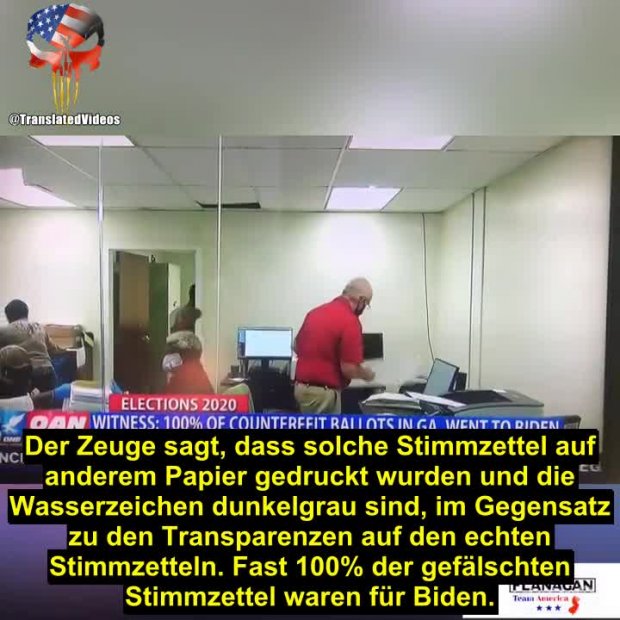 Jetzt sagt OANN im TV das die Stimmzettel mit einem Wasserzeichen versehen waren...